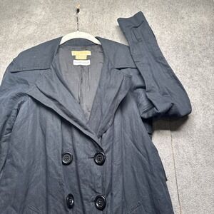 Michael‎ Kors Bergdorf Goodman Women's Trench Coat 6 Gray Belted Made in Italy